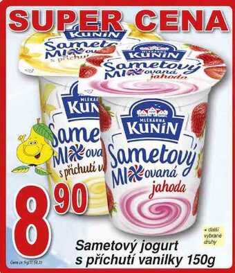 Hruška Kunín sametový jogurt s příchutí vanilky 150g nabídka