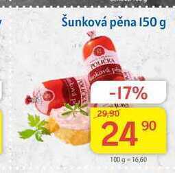 Kubík potraviny Maso uzeniny polička šunková pěna 150 g nabídka