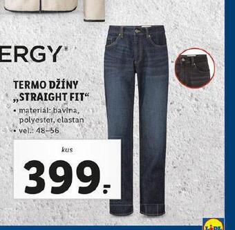Lidl Termo džegíny straight fit nabídka