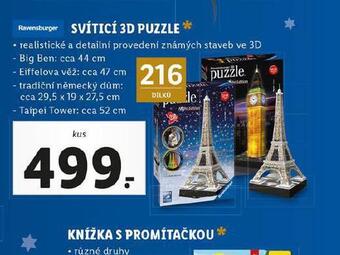 Lidl Svítící 3d puzzle nabídka