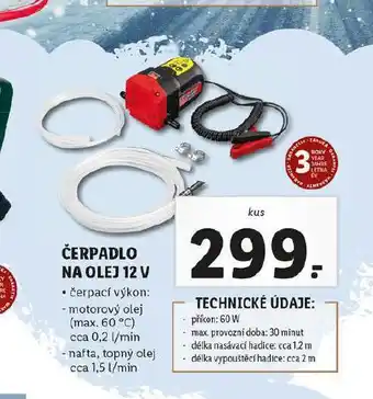 Lidl Čerpadlo na olej 12v nabídka