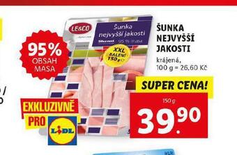 Lidl Šunka nejvyšší jakosti nabídka