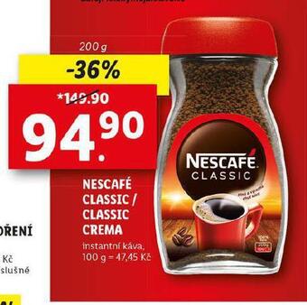 Lidl Nescafé classic / crema nabídka