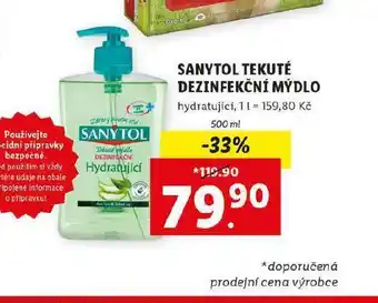 Lidl Sanytol dezinfekční mýdlo nabídka