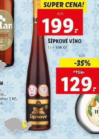 Lidl Šípkové víno nabídka