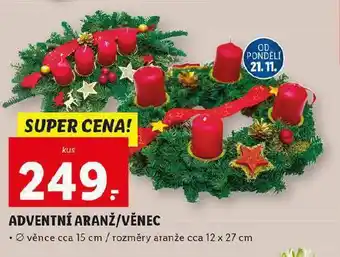 Lidl Adventní věnec  / aranž nabídka