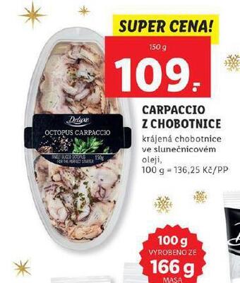 Lidl Carpaccio z chobotnice nabídka