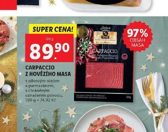 Lidl Carpaccio z hovězího masa nabídka
