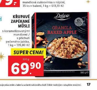 Lidl Křupavé zapékané müsli nabídka