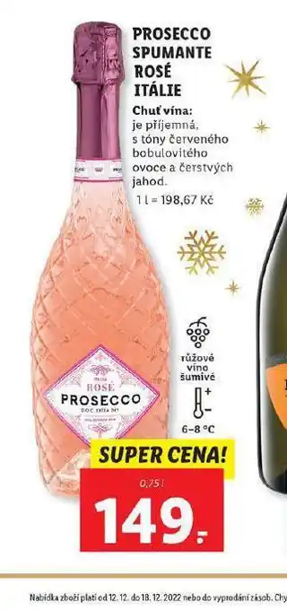 Prosecco spumante rosé irálie