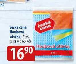 Česká cena houbová utěrka, 3 ks
