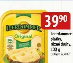 Bala Leerdammer plátky, různé druhy, 100 g nabídka