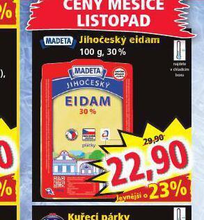 Norma Jihočeský eidam 30% nabídka