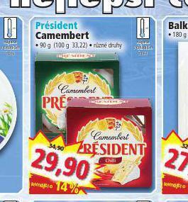 Norma Président camembert nabídka