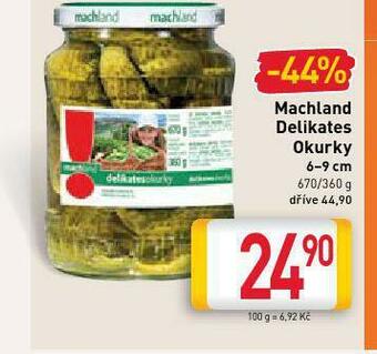 Billa Machland okurky nabídka