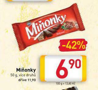 Billa Miňonky nabídka