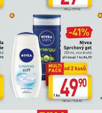 Billa Nivea sprchový gel nabídka