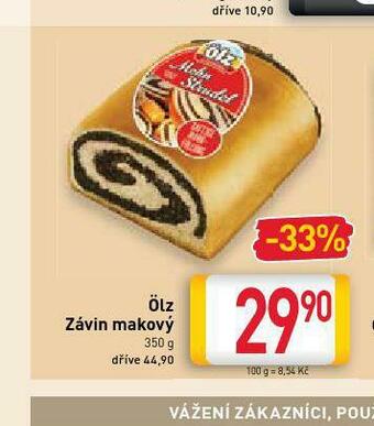 Billa Závin makový nabídka