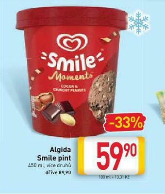 Billa Algida smile pint nabídka