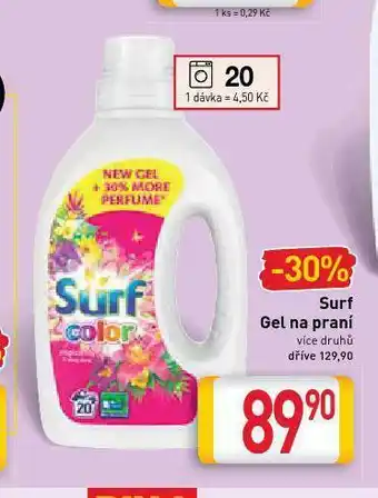 Billa Surf gel na praní nabídka