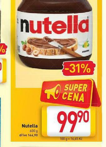 Billa Nutella nabídka