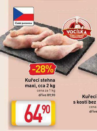 Billa Kuřecí stehna nabídka