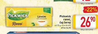 Billa Pickwick ranní čaj nabídka