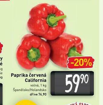 Billa Paprika červená nabídka