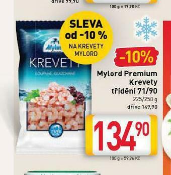 Billa Mylord premium krevety nabídka