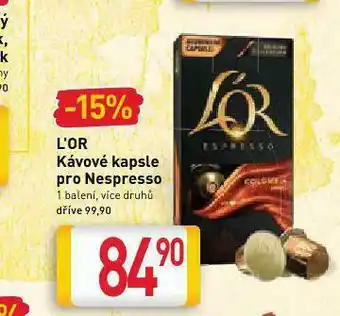 Billa L'or kávové kapsle nabídka