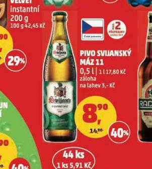 Penny Market Pivo svijanský máz 11 nabídka