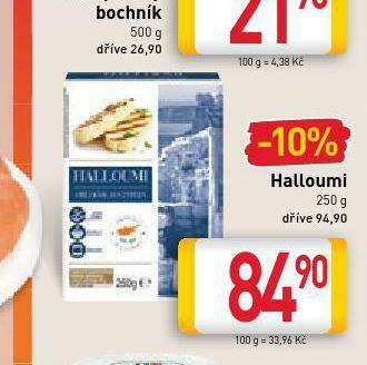 Billa Halloumi sýr nabídka