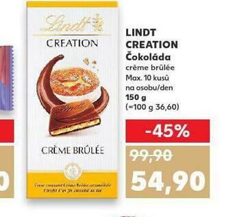 Kaufland Lindt creation čokoláda nabídka