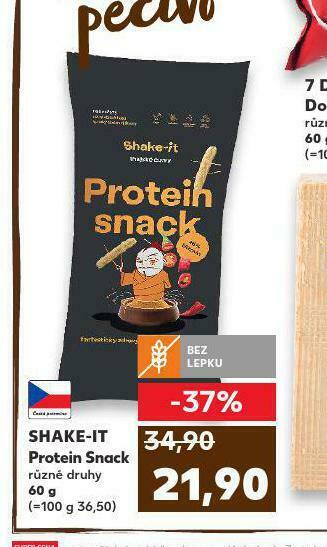 Kaufland Shake-it protein snack nabídka