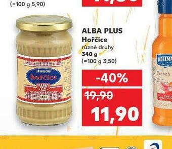 Kaufland Alba plus hořčice nabídka