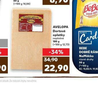 Kaufland Avelopa dortové oplatky nabídka