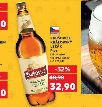 Kaufland Krušovice královský ležák nabídka