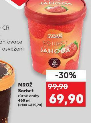 Kaufland Mrož sorbet nabídka