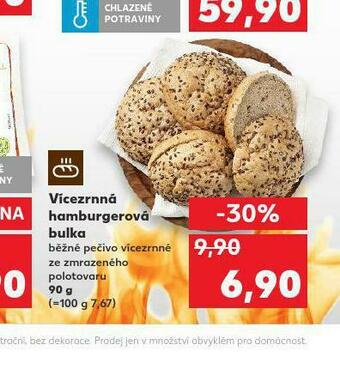 Kaufland Vícezrnná hamburgerová bulka nabídka