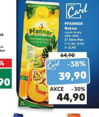 Kaufland Pfanner nektar nabídka