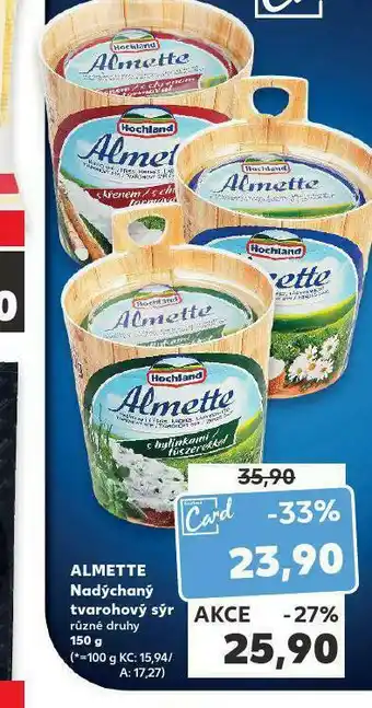 Kaufland Almette nadýchaný tvatohový sýr nabídka