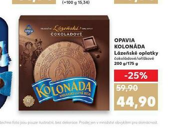 Kaufland Opavia kolonáda lázeňské oplatky nabídka
