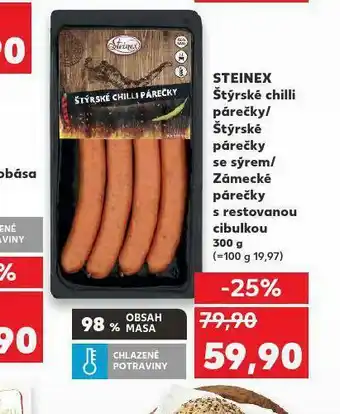 Kaufland Štýrské párečky se sýrem nabídka