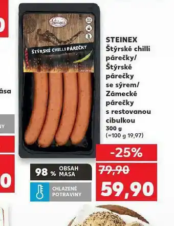 Kaufland Štýrské chilli párečky nabídka