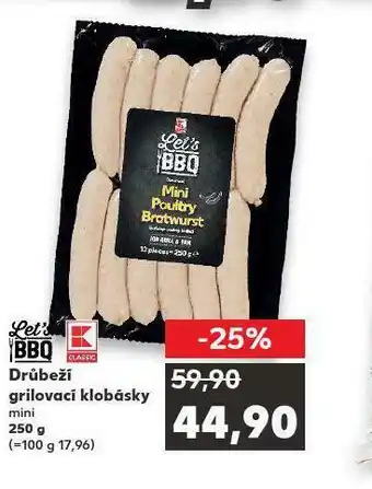 Kaufland Drůbeží grilovací klobásy nabídka