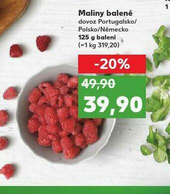 Kaufland Maliny balené nabídka
