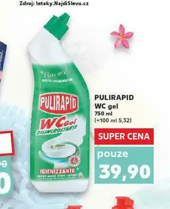 Kaufland Pulirapid wc gel nabídka