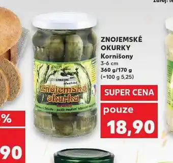 Kaufland Znojemské okurky nabídka