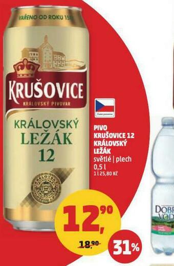 Penny Market Pivo krušovice královský ležák 12 nabídka