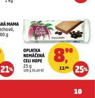 Oplatka nemáčená celi hope